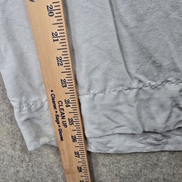 Lane Bryant Elastic-Waist Cotton Linen Wide-Leg Pants Size 26/28 Cream color - Picture 7 of 8